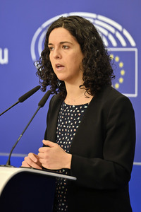 Presskonferenz der Fraktion GUE/NGL im EU-Parlament in Brüssel