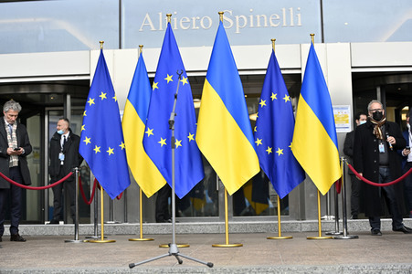 Ukraine Demonstration vor dem EU-Parlament in Brüssel