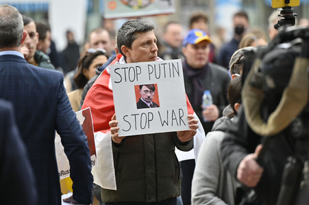 Ukraine Demonstration vor dem EU-Parlament in Brüssel