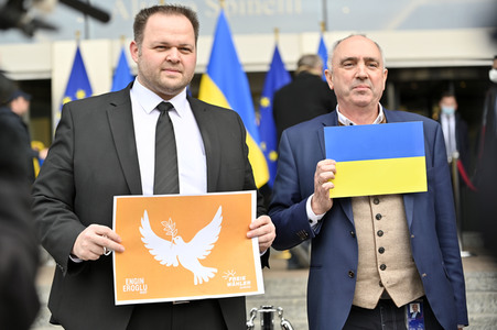 Ukraine Demonstration vor dem EU-Parlament in Brüssel