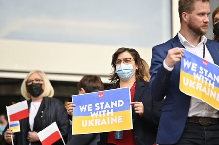 Ukraine Demonstration vor dem EU-Parlament in Brüssel