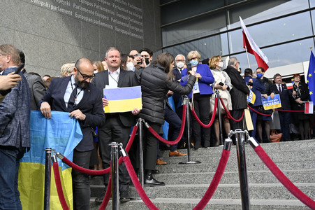 Ukraine Demonstration vor dem EU-Parlament in Brüssel