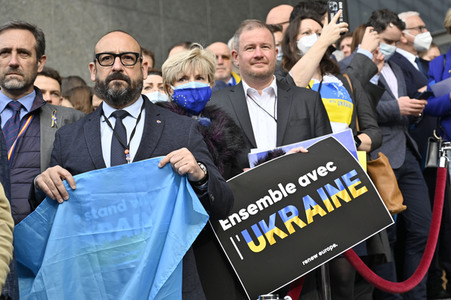 Ukraine Demonstration vor dem EU-Parlament in Brüssel