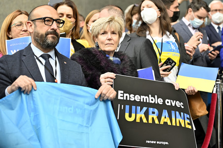 Ukraine Demonstration vor dem EU-Parlament in Brüssel