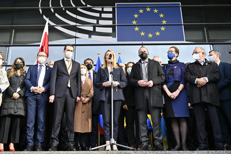 Ukraine Demonstration vor dem EU-Parlament in Brüssel