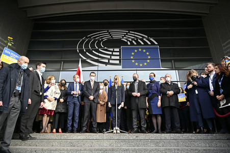 Ukraine Demonstration vor dem EU-Parlament in Brüssel