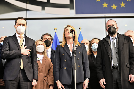 Ukraine Demonstration vor dem EU-Parlament in Brüssel