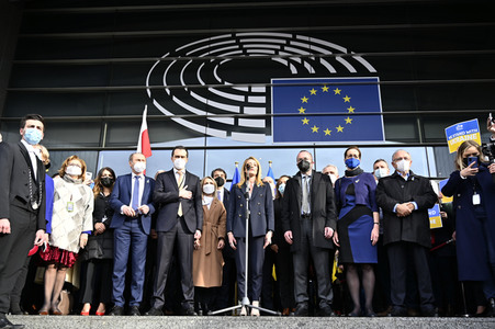Ukraine Demonstration vor dem EU-Parlament in Brüssel