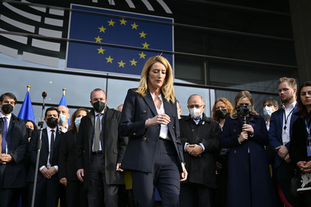 Ukraine Demonstration vor dem EU-Parlament in Brüssel