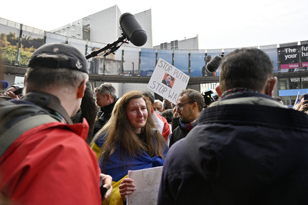 Ukraine Demonstration vor dem EU-Parlament in Brüssel
