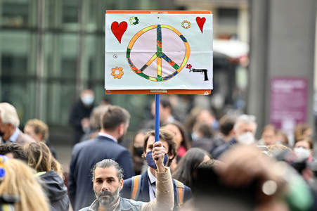 Ukraine Demonstration vor dem EU-Parlament in Brüssel
