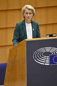 Debatte zur Aggression Russlands gegen die Ukraine im Europäischen Parlament in Brüssel