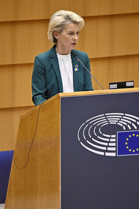 Debatte zur Aggression Russlands gegen die Ukraine im Europäischen Parlament in Brüssel