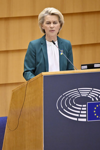 Debatte zur Aggression Russlands gegen die Ukraine im Europäischen Parlament in Brüssel