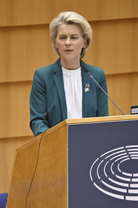 Debatte zur Aggression Russlands gegen die Ukraine im Europäischen Parlament in Brüssel