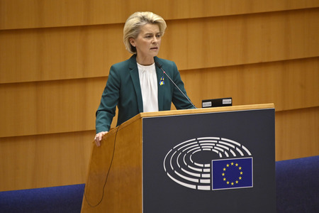 Debatte zur Aggression Russlands gegen die Ukraine im Europäischen Parlament in Brüssel