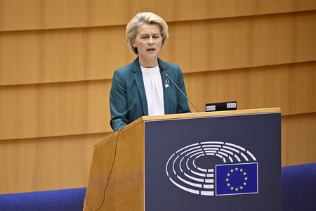 Debatte zur Aggression Russlands gegen die Ukraine im Europäischen Parlament in Brüssel
