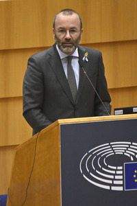 Debatte zur Aggression Russlands gegen die Ukraine im Europäischen Parlament in Brüssel