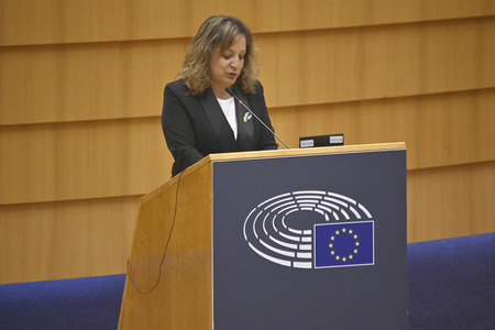 Debatte zur Aggression Russlands gegen die Ukraine im Europäischen Parlament in Brüssel
