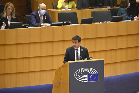 Debatte zur Aggression Russlands gegen die Ukraine im Europäischen Parlament in Brüssel