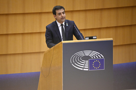 Debatte zur Aggression Russlands gegen die Ukraine im Europäischen Parlament in Brüssel