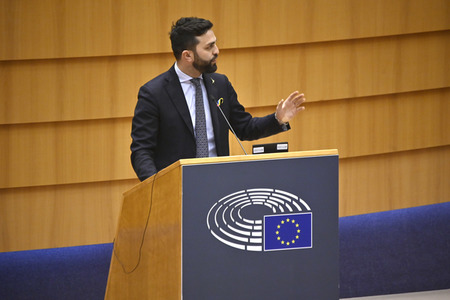 Debatte zur Aggression Russlands gegen die Ukraine im Europäischen Parlament in Brüssel