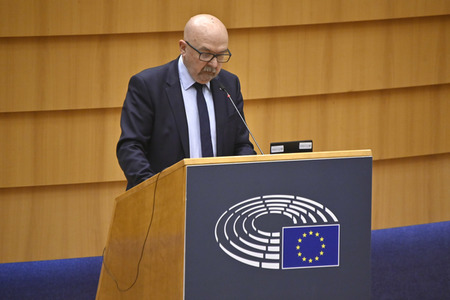 Debatte zur Aggression Russlands gegen die Ukraine im Europäischen Parlament in Brüssel