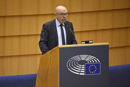 Debatte zur Aggression Russlands gegen die Ukraine im Europäischen Parlament in Brüssel