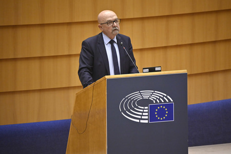 Debatte zur Aggression Russlands gegen die Ukraine im Europäischen Parlament in Brüssel