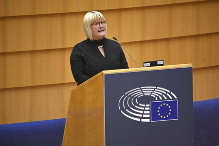 Debatte zur Aggression Russlands gegen die Ukraine im Europäischen Parlament in Brüssel