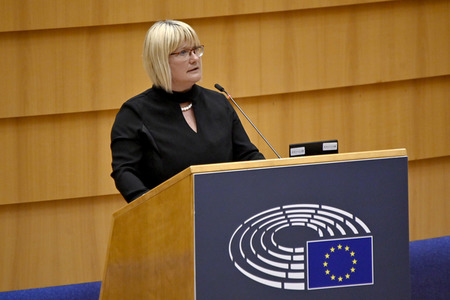 Debatte zur Aggression Russlands gegen die Ukraine im Europäischen Parlament in Brüssel