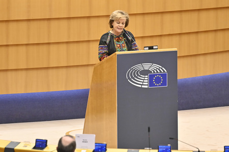 Debatte zur Aggression Russlands gegen die Ukraine im Europäischen Parlament in Brüssel