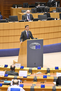 Debatte zur Aggression Russlands gegen die Ukraine im Europäischen Parlament in Brüssel