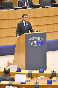 Debatte zur Aggression Russlands gegen die Ukraine im Europäischen Parlament in Brüssel