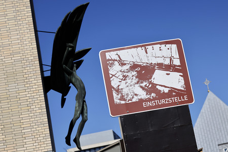 Einsturzstelle vom Stadtarchiv in Köln