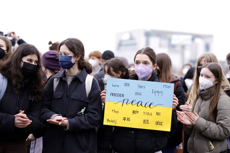 Fridays for Future Demo gegen den Krieg in der Ukraine in Berlin