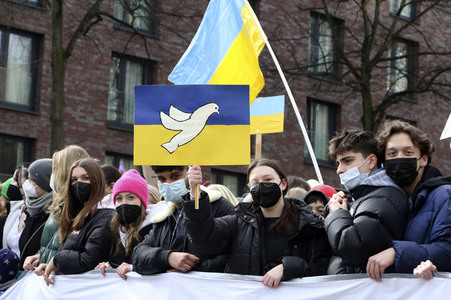 Fridays for Future Demo gegen den Krieg in der Ukraine in Hamburg