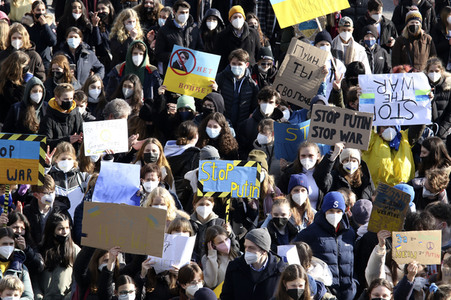 Fridays for Future Demo gegen den Krieg in der Ukraine in Hamburg