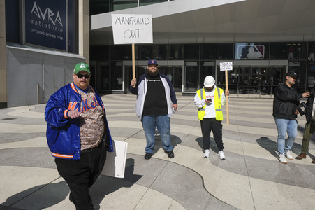 Protest vor der Major League Baseball Zentrale in New York