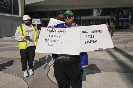 Protest vor der Major League Baseball Zentrale in New York