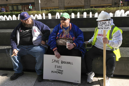 Protest vor der Major League Baseball Zentrale in New York