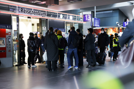 Ankunft ukrainischer Flüchtlinge auf dem Hauptbahnhof Berlin