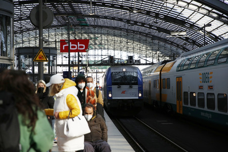 Ankunft ukrainischer Flüchtlinge auf dem Hauptbahnhof Berlin