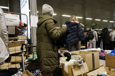 Ankunft ukrainischer Flüchtlinge auf dem Hauptbahnhof Berlin