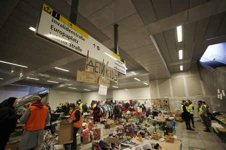 Ankunft ukrainischer Flüchtlinge auf dem Hauptbahnhof Berlin