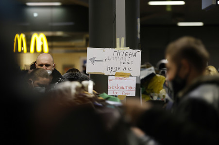 Ankunft ukrainischer Flüchtlinge auf dem Hauptbahnhof Berlin