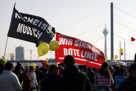 Coronademo in Düsseldorf