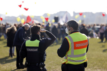 Coronademo in Düsseldorf