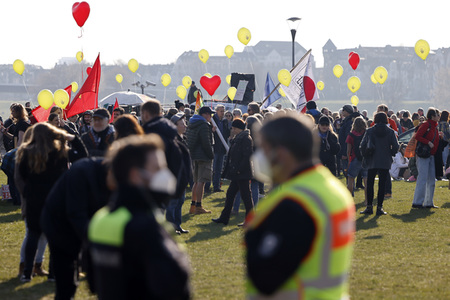Coronademo in Düsseldorf