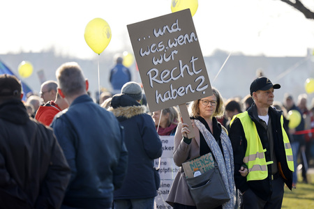 Coronademo in Düsseldorf